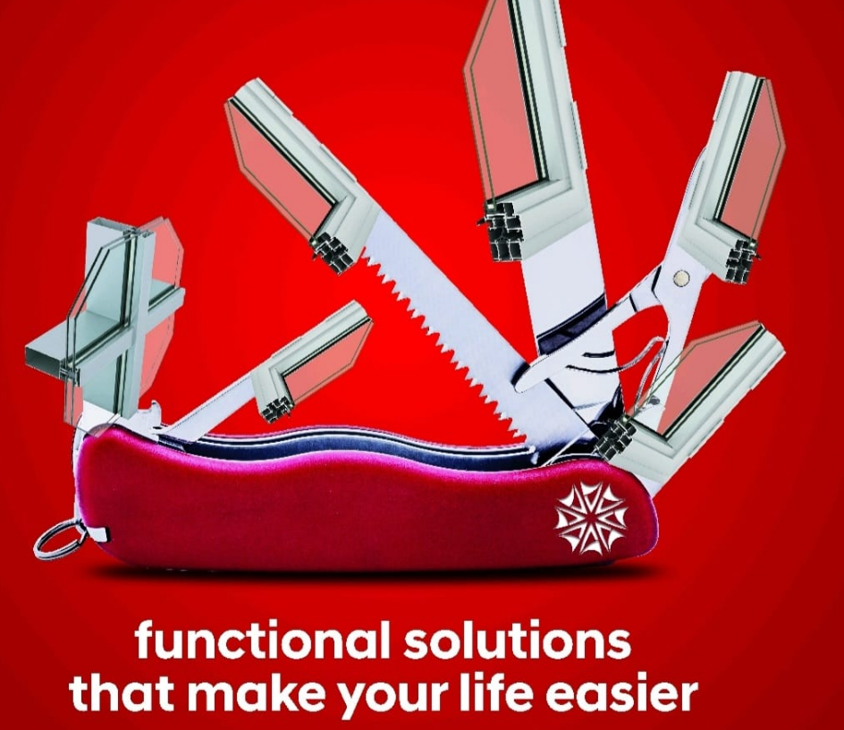 Functional aluminum solutions - Swiss army knife concept with window profiles